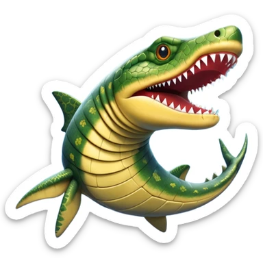 Shark-snake-eel-crocodile-fusion-hybrid sticker