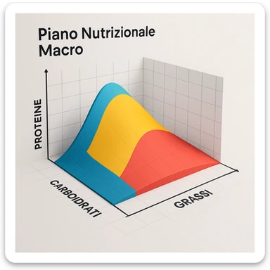 Piano A Macro nutrizionale GRAFICO in 3d in italiano sticker