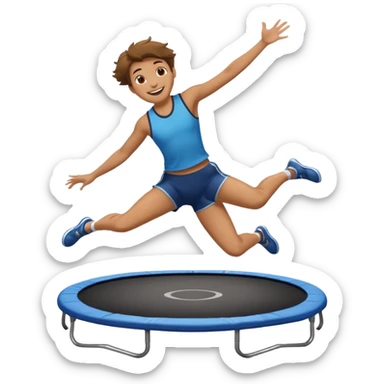Human Jump Trampoline "Jump Off" sticker