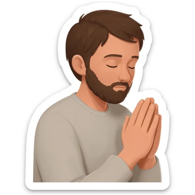 Man praying to God sticker