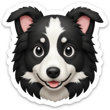 border collie playing sticker