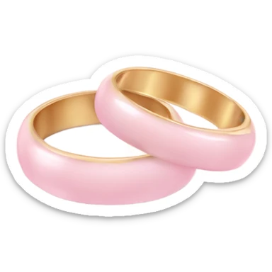 pastel pink wedding rings sticker