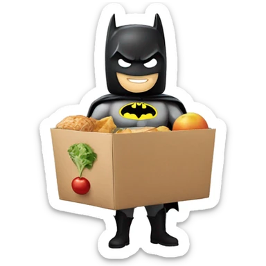 Batman of food deliver sticker