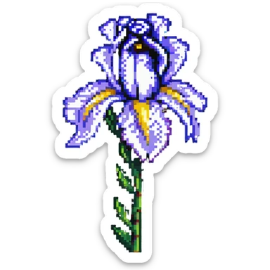 iris flower sticker
