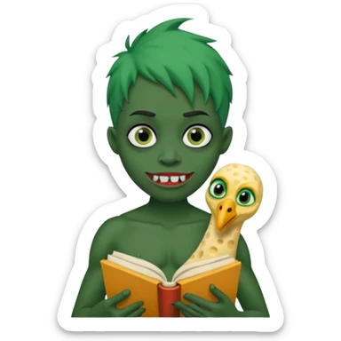 #peter has green hair he is creepy he is on a quest to remove all emojis he has a book with all the words that ever exist in his hand he likes fortnite has a reddit thing and a thong and he has a beak he is black and has a hoad his ayses are more and he is filled with cheese sticker