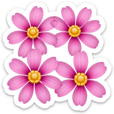 Pink flowers sticker