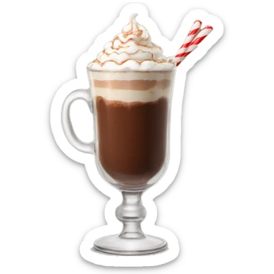 swiss hot chocolate tall glass sticker