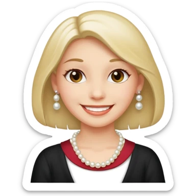 Pearl String Girl sticker