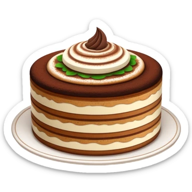 Genrete an emoji for Tiramisu a coffee dessert make it appealing sticker
