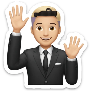 Hombre saludando  sticker