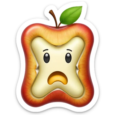 Apple core sticker