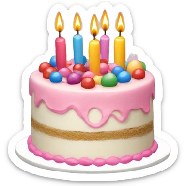 Birthday cake sticker
