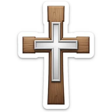 Create more catholic cross emojis more simple and clean but now Catholic  keep it black and white no crucifix  sticker