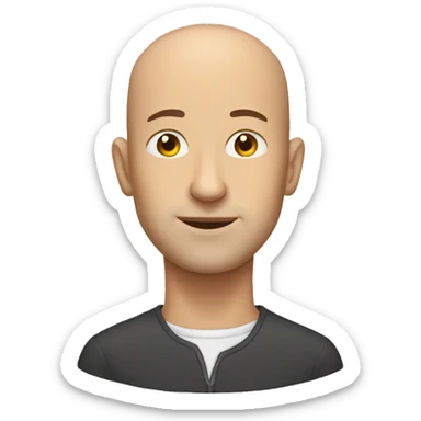 Tall slim bald man sticker