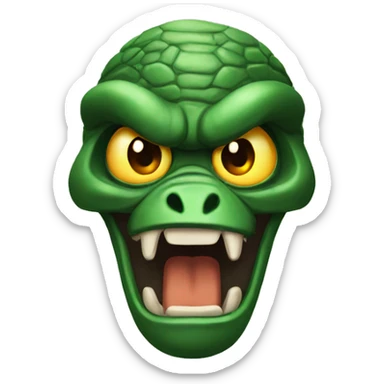 angry reptiloid sticker