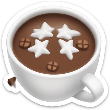 Christmas hot chocolate sticker