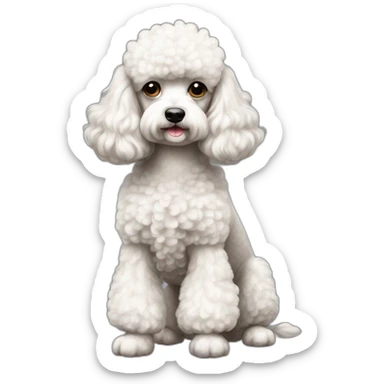 Dog Standart Poodle full body sticker