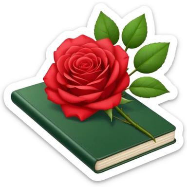 notebook and Rose sticker