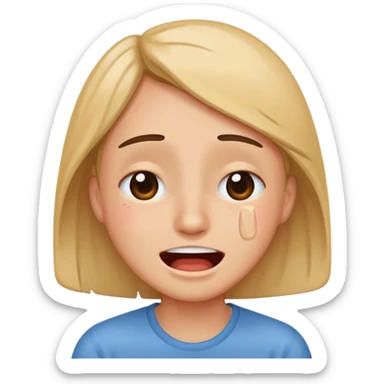 Happy and cry sticker