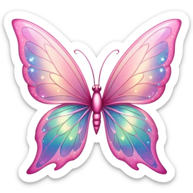PINK FAIRY WINGS WITH GLITTERS sticker