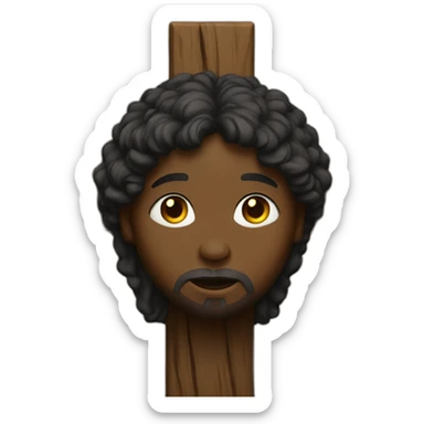 Black Jesus On the cross sticker