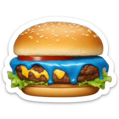 blue panther mrbeast burger sticker