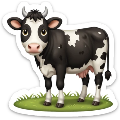 white black spotted  cow tail sticker