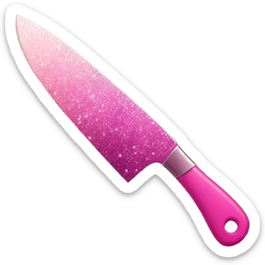 Pink ombré knife with glitter  sticker