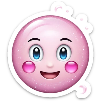 light pink sparkles in the style of the original sparkle emoji sticker