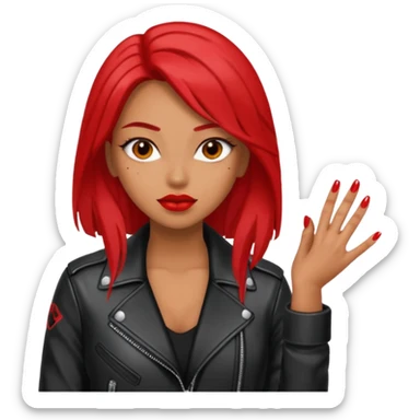 baddie with nails sticker