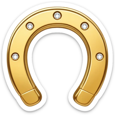 horseshoe made out of gold sticker