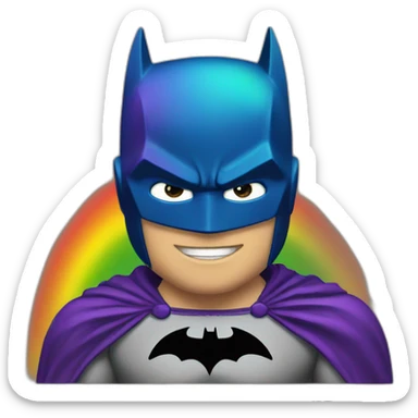 Batman gay rainbow sticker