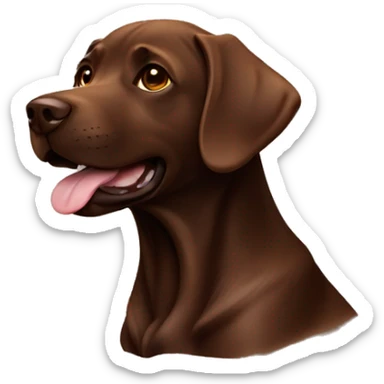 Dog Labrador color chocolate  sticker