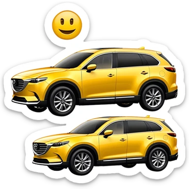 Mazda CX 90 in yellow  sticker