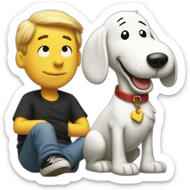 Snoopy and woodstock sticker