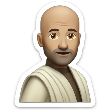 cosmic-jedi-baldness-shave-ugly sticker