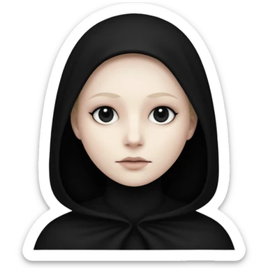 Shadowy figure all blacked out, blackout eyes sticker