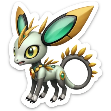 Meloetta-Wargreymon-Trico-Pokémon-Fakémon-fusion-hybrid-creature sticker