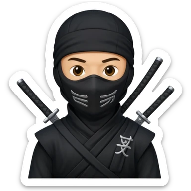 Ninja with MB written on it sticker