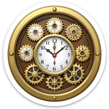 mechanic clock sticker