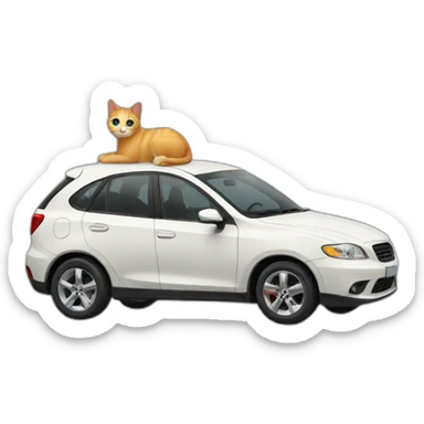 Cat car sticker