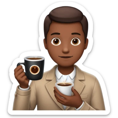 Coffee drinker sticker