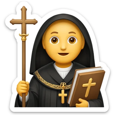 emoji prêtre catholique du moyen âge  sticker