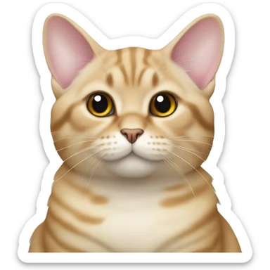 The cat is a British breed golden chinchilla color sticker