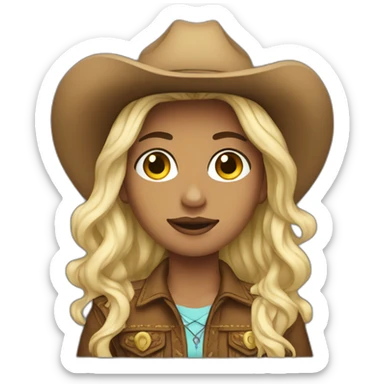 A trans cowgirl sticker