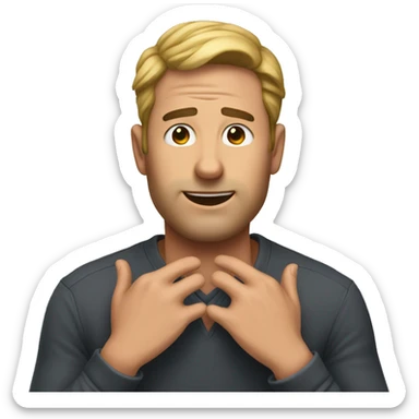 man i don't know helpless hands up sticker