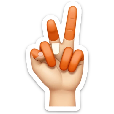 a hand with finger pointing at the camera sticker