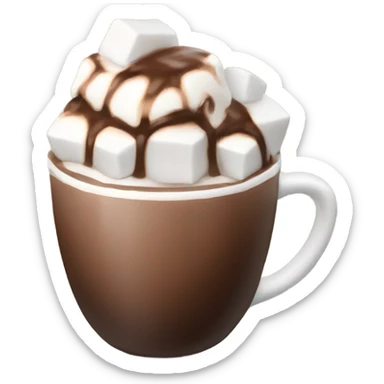 I want hot chocolate with Marshmallow sticker