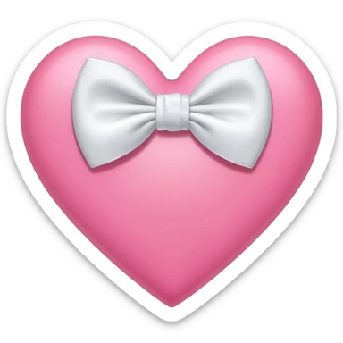 pink heart with bow in it  sticker