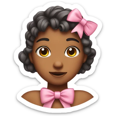 🥺 emoji with a bow 🎀 sticker